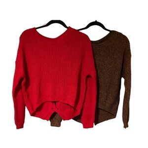 Express Cropped Crew Sweaters